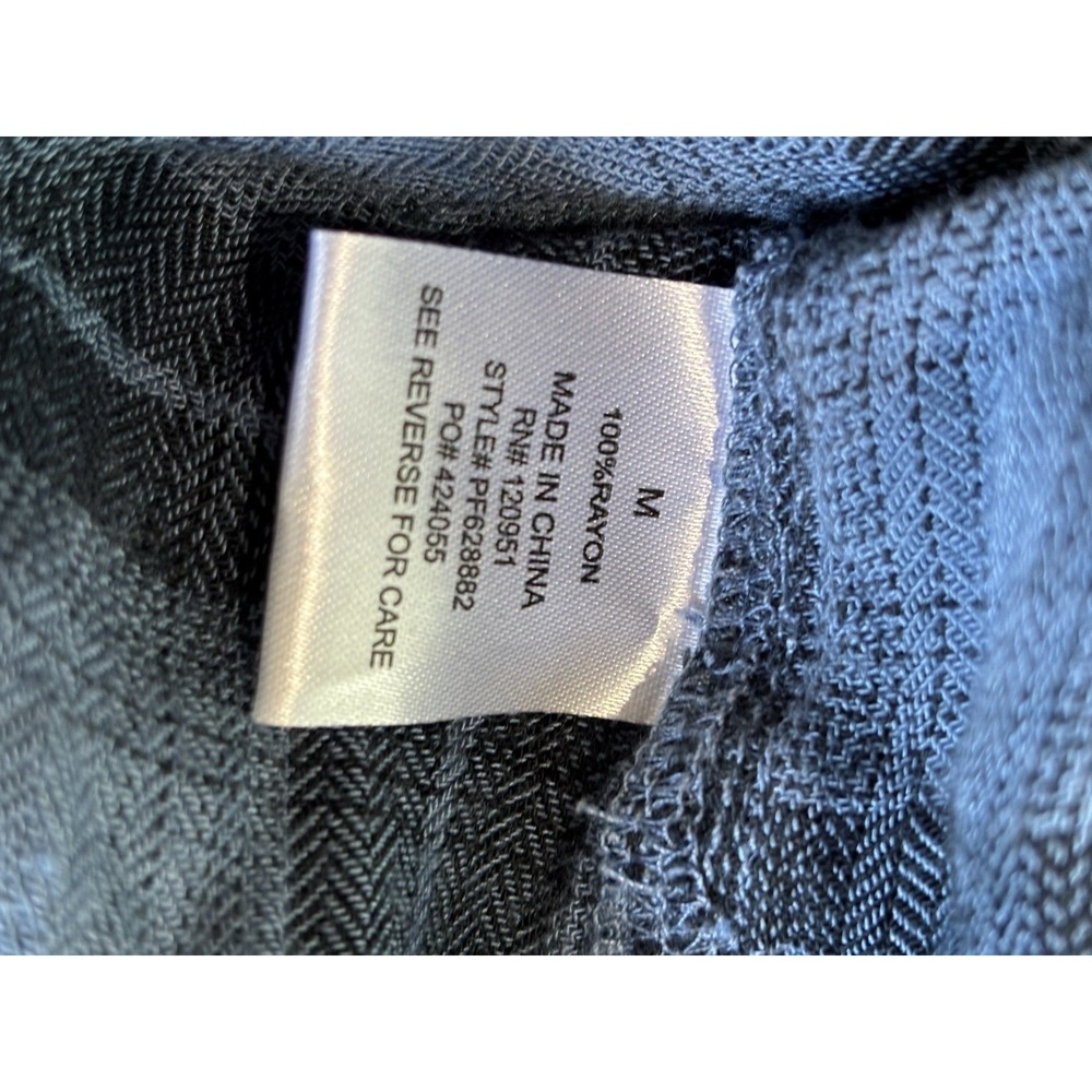 Pink Rose Blue/Black Plaid Long Sleeve Button Up Shirt Size Medium Soft Relaxed‎ - Picture 6 of 6